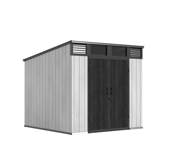 (8'x8'ft) Pent -Schuppen mit Lüftungsschlitzen