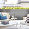 PVC privacy screen for terrace, balcony, garden fence, wind protection, PVC privacy mat, 100 x 500 cm