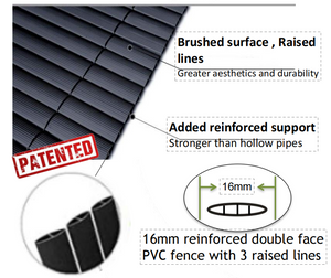 14mm/19mm reinforced double face fence with raised lines on surface