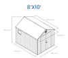 (8'x10'ft) Apex Shed