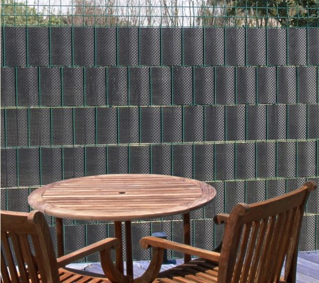19cm x 2.6m Textilene Privacy fence slat 10 sets +22 clips 830g/m2