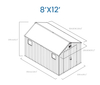 (8'x12'ft) Apex Shed