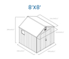 (8'x8'ft) APEX SHED