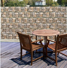Tarpaulin printed color PVC privacy fence slat roll +25 clips 19cm x 40m,450g/m2 