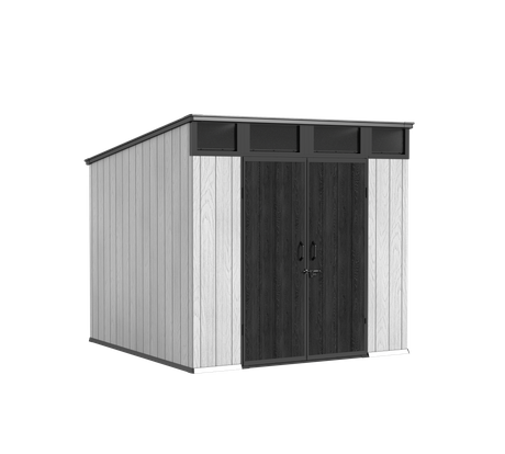 Easily Assembled Plastic 8'x8'ft PENT SHED