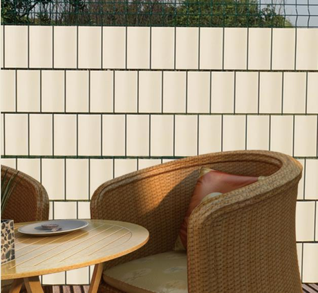 Rouleau de bande de cl&ocirc;ture de confidentialit&eacute; de couleur unie + 25 clips 19 cm x 35 m/40 m/50 m, 450 g/m2 
