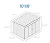 Cobertizo de pent de 10'x8'ft afuera