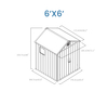 (6'x6'ft) SHED APEX