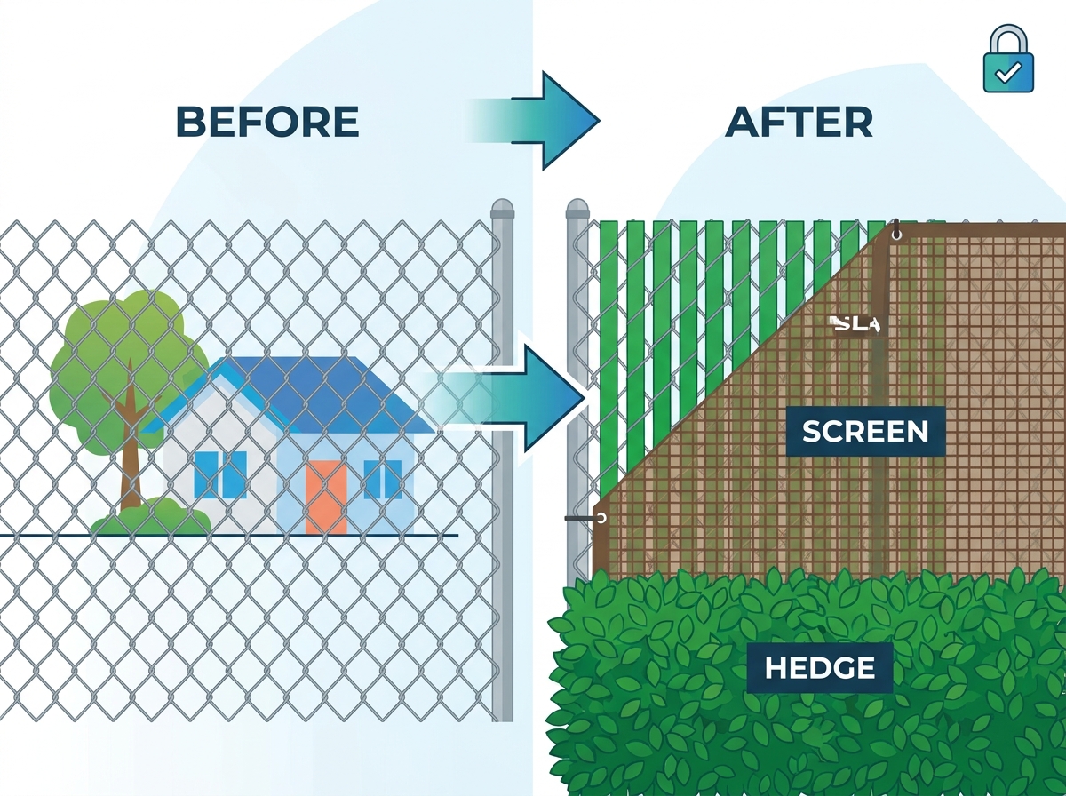 Chain link fence privacy solutions