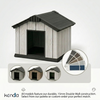 Kenda 15mm PP Resin Small Pet House — Indoor/Outdoor Shelter for Cats & Small Dogs, Wood-Grain Furniture Design