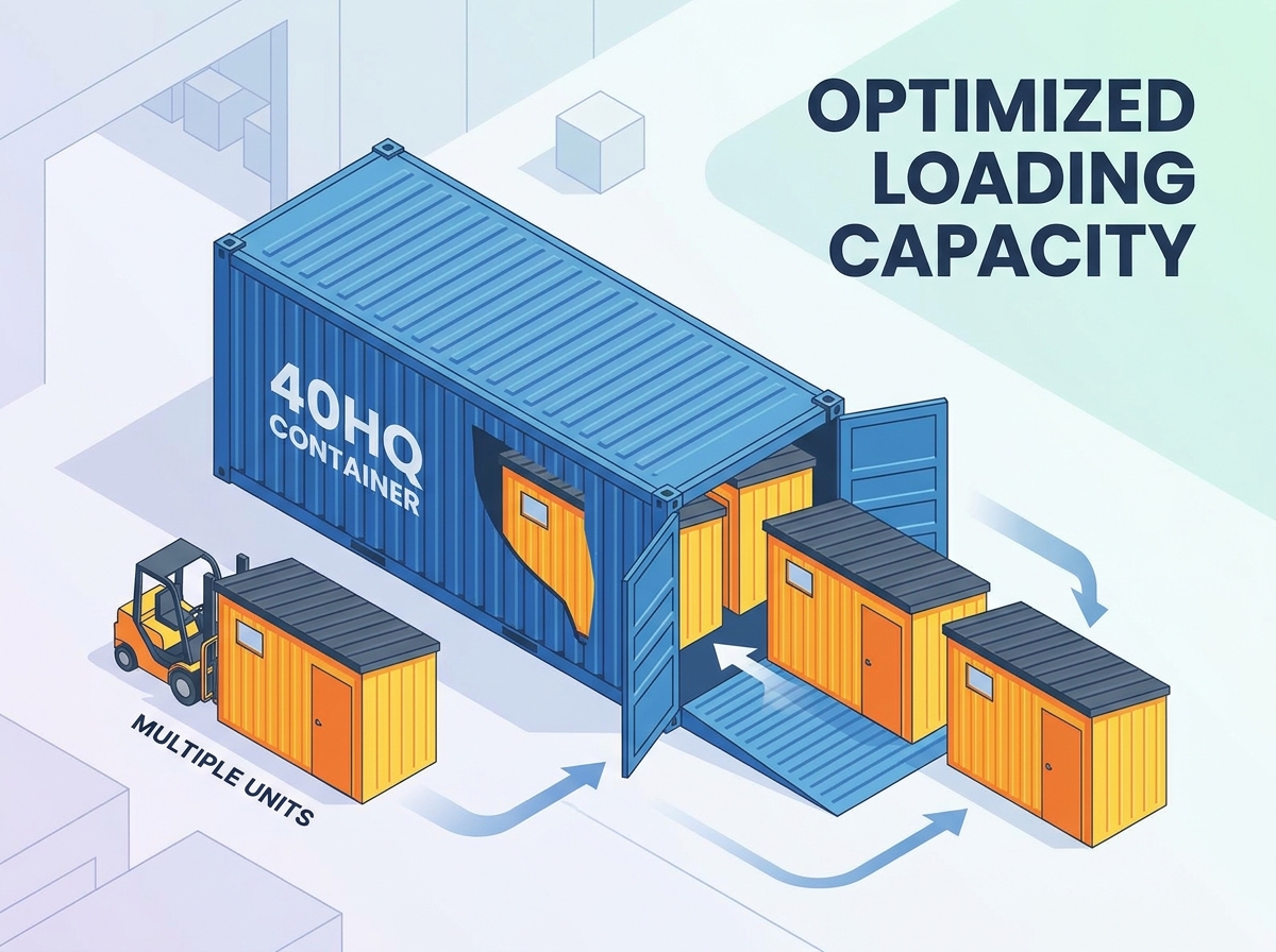 Storage shed container loading optimization