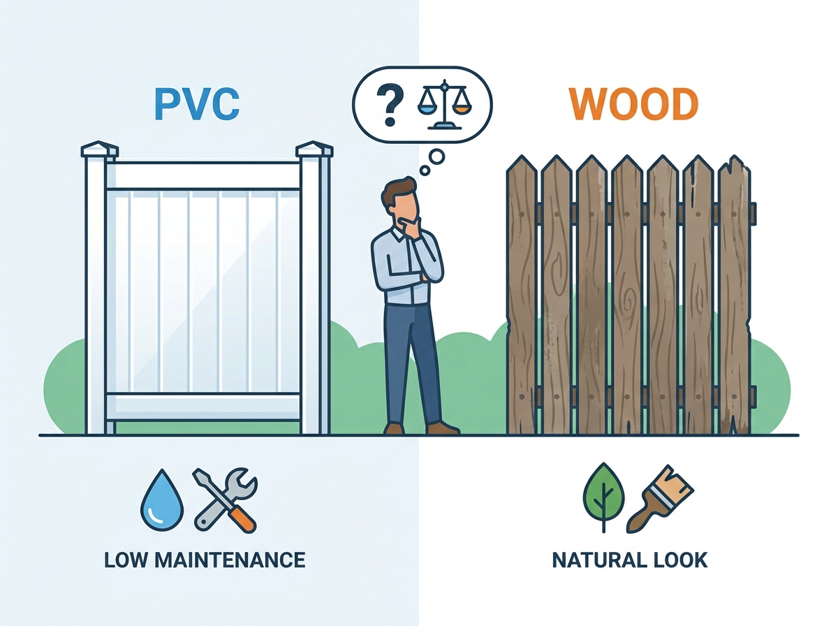 PVC vs Wood Privacy Fence Comparison