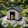 Kenda 15mm PP Resin Small Pet House — Indoor/Outdoor Shelter for Cats & Small Dogs, Wood-Grain Furniture Design
