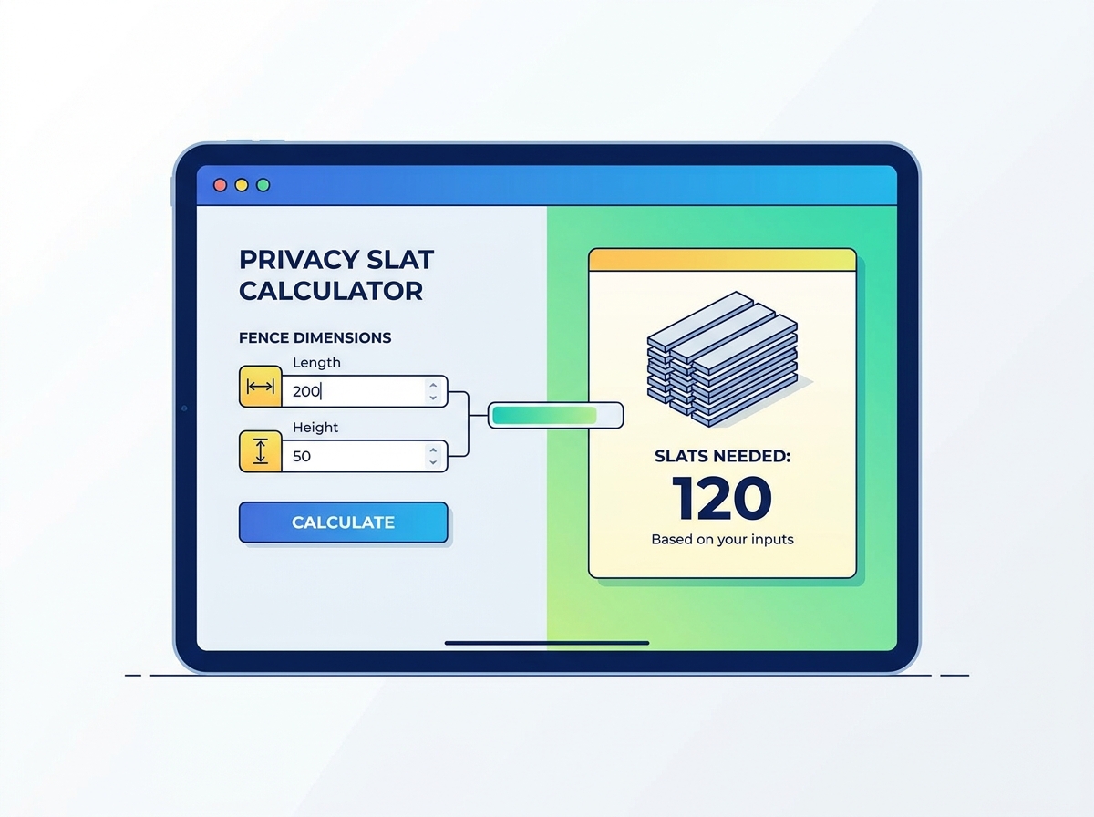Privacy slat calculator and chain link fence measurement