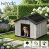 Kenda 15mm PP Resin Small Pet House — Indoor/Outdoor Shelter for Cats & Small Dogs, Wood-Grain Furniture Design