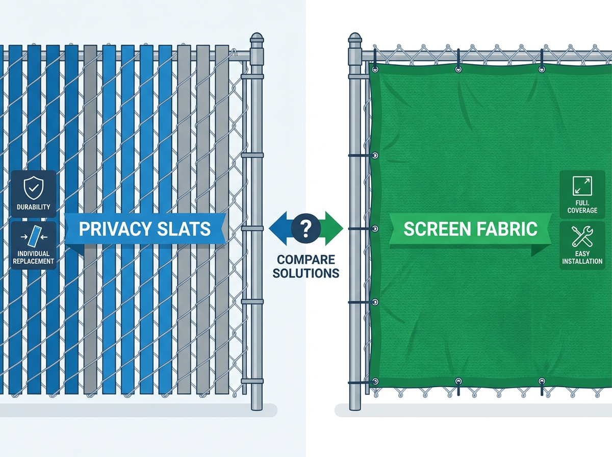 Chain-Link Privacy Slats vs Privacy Screen Fabric
