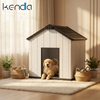 Kenda 45KG Large Pet House | 15mm PP Resin Indoor/Outdoor Shelter for Large Dogs & Giant Breeds | Spacious Wood-Grain Furniture Design