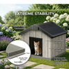 Kenda 15mm PP Resin Small Pet House — Indoor/Outdoor Shelter for Cats & Small Dogs, Wood-Grain Furniture Design